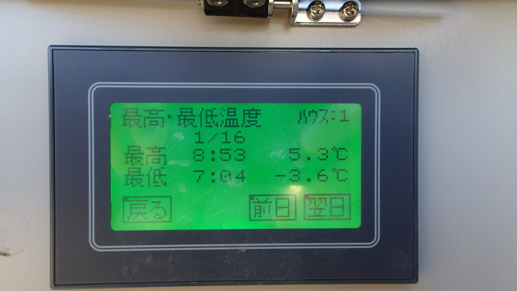この冬一番の冷え込み気温