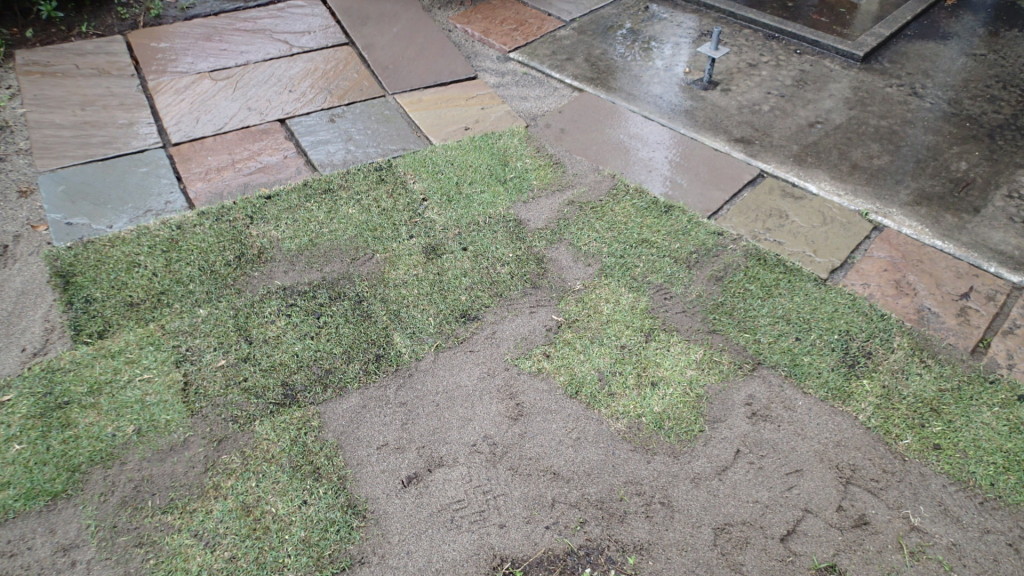 雨前には終わりました。