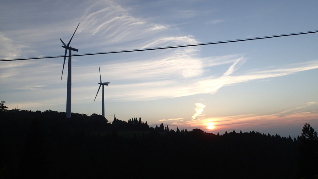 早朝の朝陽がきれいでした。