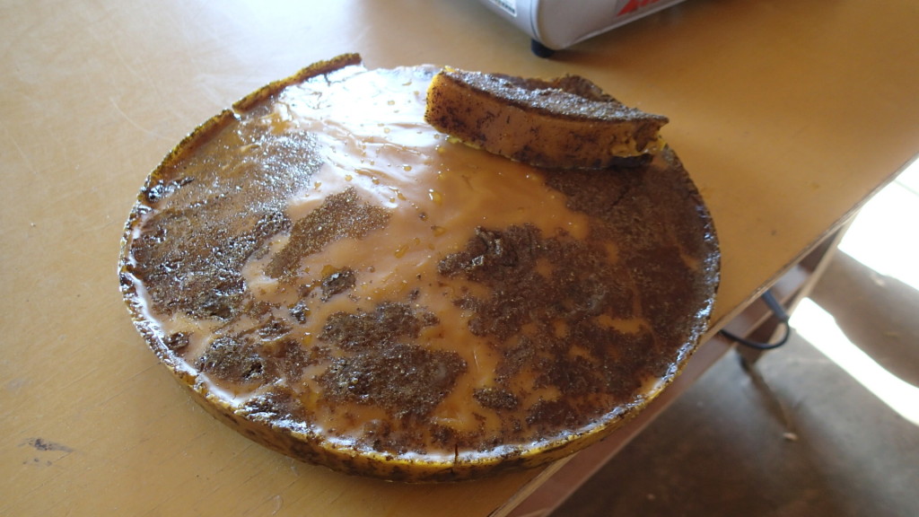 ペール缶から出しました。