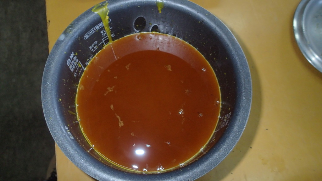 固まる前はこんな感じ、